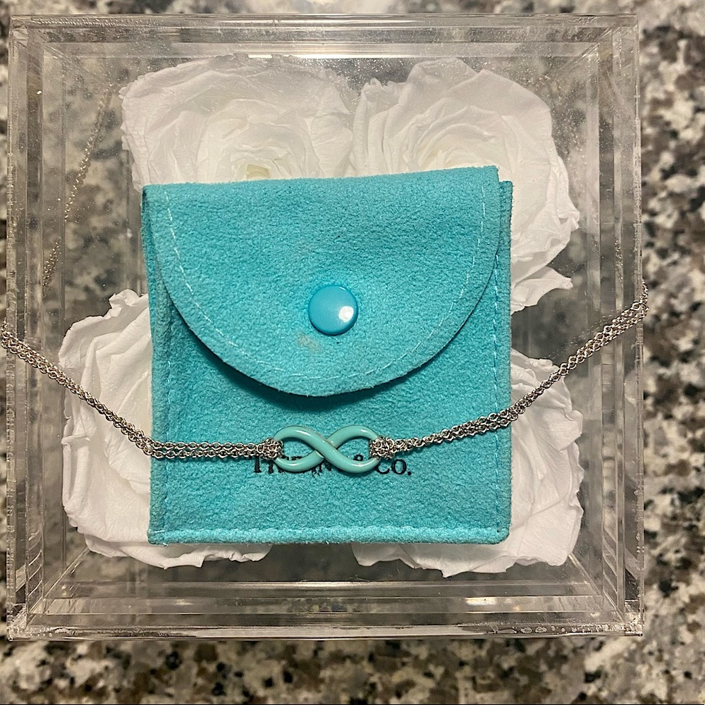 Tiff & Co. Blue Infinity Necklace